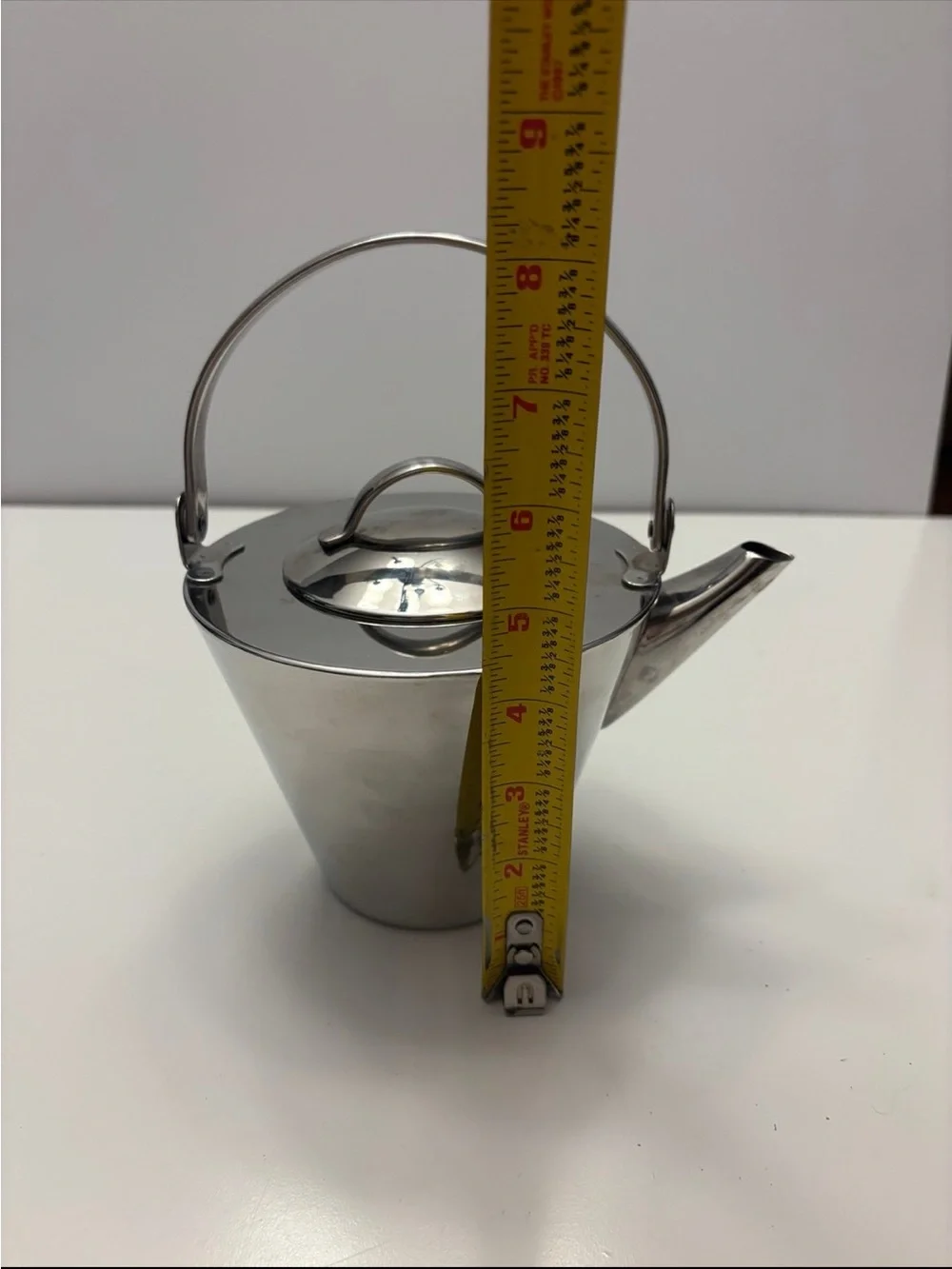 Stainless Steel Teapot with Handle - Silver